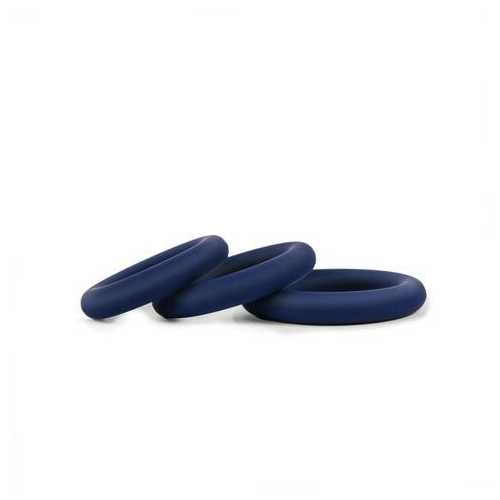(WD) HOMBRE SNUG FIT SILICONE C-RING 3 PK NAVY 
