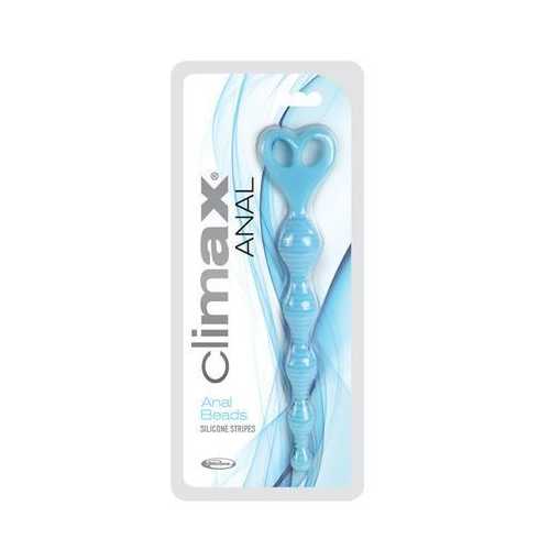 (WD) CLIMAX ANAL BEADS SILICON STRIPES BLUE 