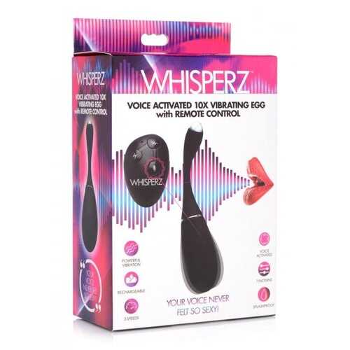 WHISPERZ VOICE ACTIVATED 10X VIBRATING EGG W/ REMOTE 