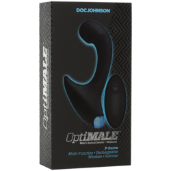 OPTIMALE P-CURVE SILICONE REMOTE RECHARGEABLE BLACK 