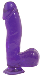 BASIX RUBBER WORKS 6.5IN PURPLE DONG W/SUCTION CUP 