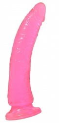 BASIX RUBBER WORKS 7IN PINK SLIM DONG W/ SUCTION CUP 