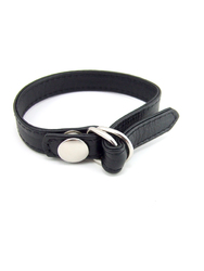 RING LEATHER D RING W/SNAP RELEASE BLACK 
