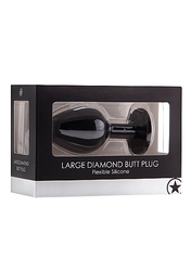 LARGE DIAMOND BUTT PLUG BLACK 