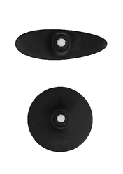(WD) INTERCHANGEABLE BUTT PLUG POINTED LARGE BLACK 