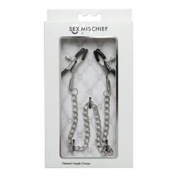 SEX & MISCHIEF CHAINED NIPPLE CLAMPS 