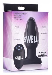 (WD) SWELL 10X SILICONE INFLAT & VIBRATING ANAL PLUG 