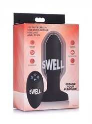 (WD) SWELL 10X SILICONE INFLAT & VIBRATING MISSILE ANAL PLUG 
