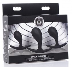 MASTER SERIES DARK DROPLETS 3PC CURVED ANAL TRAINER SET 