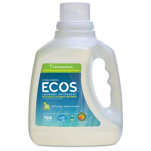 Earth Friendly Ecos Lemongrass Ultra Liquid Detergent (4x100 Oz)