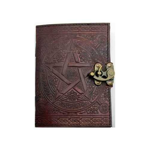 5" x 7" Brown Pentagram leather w/ latch                                                                                