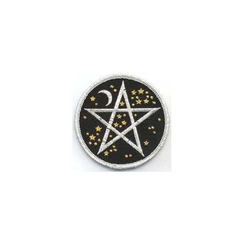 Starry Pentagram iron-on patch 3"                                                                                       