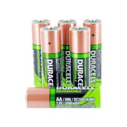 Duracell AA NiMH 2450mAh DC1500 Rechargeable Duralock 1.2V Batteries - 12 Pack Bulk