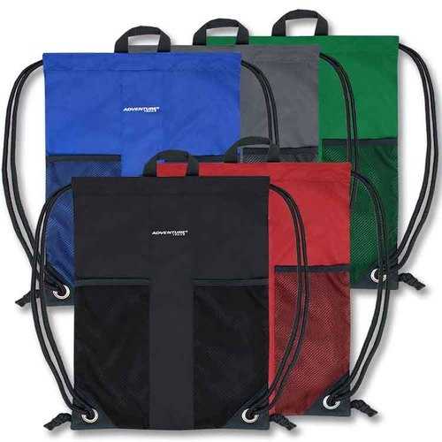 Case of [48] 18" Classic Drawstring Backpack - Assorted Colors