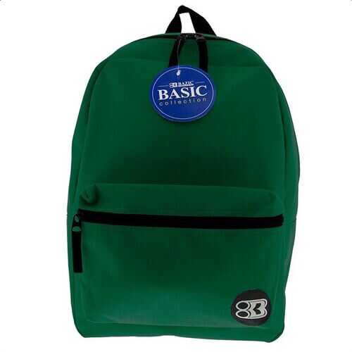 Case of [12] 16" Green Basic Backpack