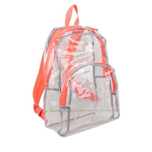 Case of [12] 17" Eastsport Basic Clear Backpack - Orange