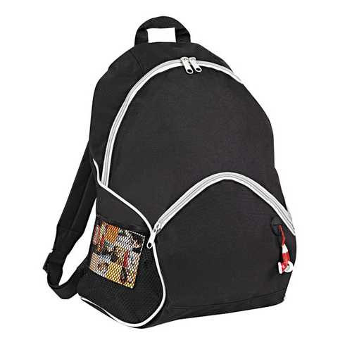 Case of [25] 16" Classic Black Backpack - 2 Side Mesh Pockets