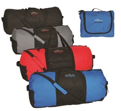 Case of [12] Collapsible Duffle Bags - Assorted Colors, 24"