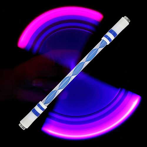 Children Colorful Special Illuminated Anti-fall Spinning Pen Rolling Pen  A15 blue (lighting section)