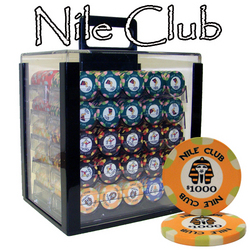1000 Ct Standard Breakout Nile Club Chip Set - Acrylic Case
