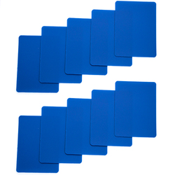 Set of 10 Blue Plastic Poker Size Cut Cards