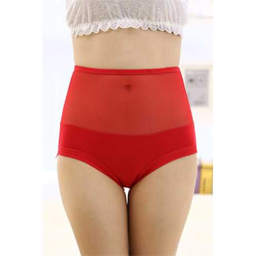Sexy Women Underwear Seamless Lace Floral Panty Red