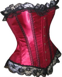 Lace corset with boning