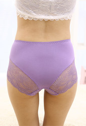 Light Purple Lace Floral Seamless Panty
