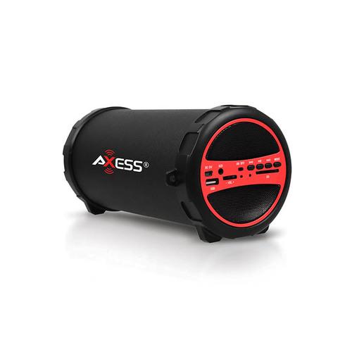 Axess Portable Bluetooth IndoorOutdoor Red with BuiltIn 3 Inch Sub