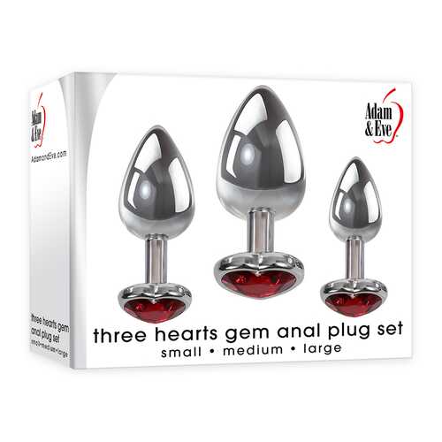 Three Hearts Gem Anal Plug Set