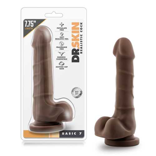 Dr. Skin - Realistic Cock - Basic 7 - Chocolate