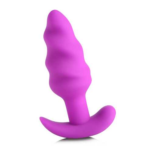 21x Silicone Swirl Plug With Remote - Purple