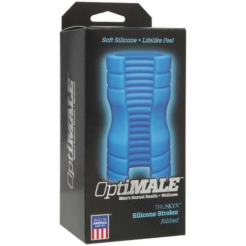 Optimale  - Truskyn  Silicone Stroker - Ribbed -  Blue