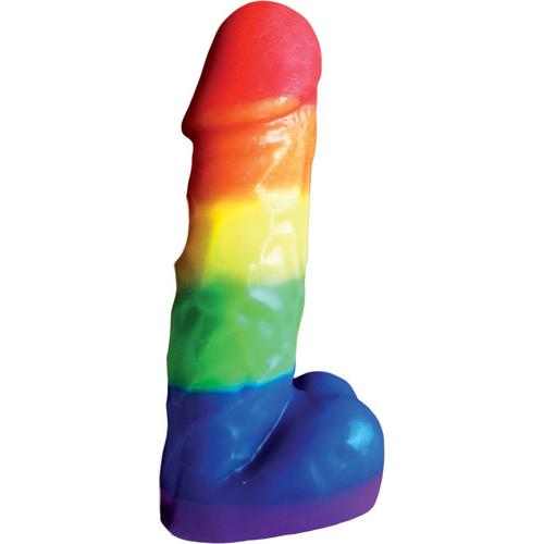 Rainbow Pecker Party Candle 7"