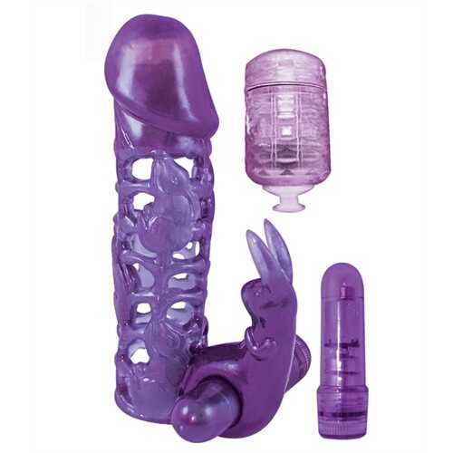 Clit Tickler Penis Extender - Purple
