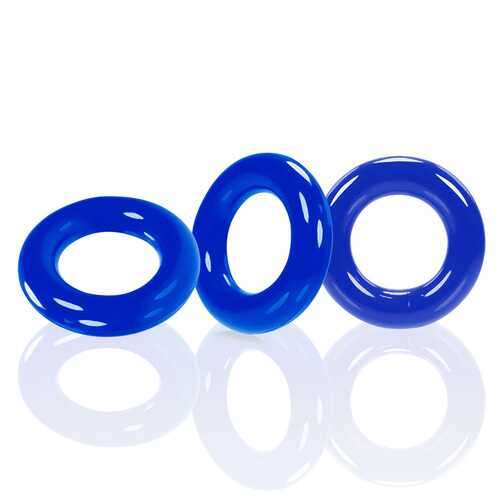 Willy Rings 3-Pack Cockrings - Police Blue
