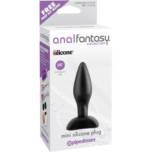 Anal Fantasy Collection Mini Silicone Plug - Black