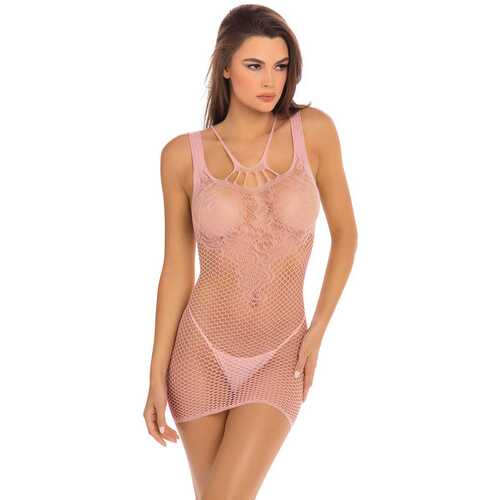 Absolutist Lace and Net Dress - One Size - Rose