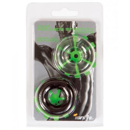 Thick Power Stretch Donuts - 2 Pack - Black and Clear