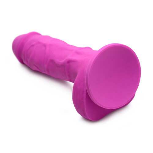 Power Pecker 7 Inch Silicone Dildo With Balls - Pink