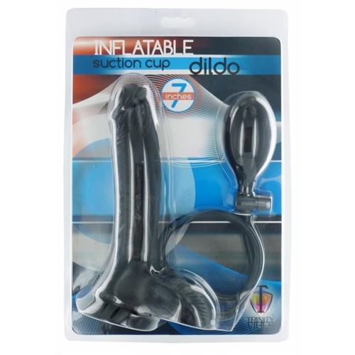 Inflatable Suction Cup Dong - Black