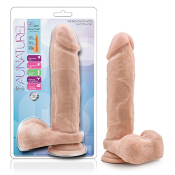 Au Natural - 9.5 Inch Dildo With Suction Cup -  Vanilla
