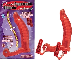 Double Penetrator Ultimate Cockring - Red