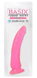 Basix Rubber Works - Slim 7 Inch With Suction Cup - Pink