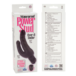 Waterproof Power Stud Over and Under Dong - Black