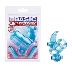 Basic Essential Double Trouble Vibrating Support System - Blue