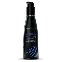 Aqua Blueberry Muffin Water Flavored Water- Based Lubricant - 4 Fl Oz/120ml