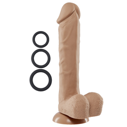 9" Silicone Pro Odorless Dong - Tan