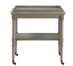 French Style Antique Slate Trolley Table