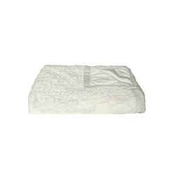50" x 70" Ivory Mink Faux Hide Throw